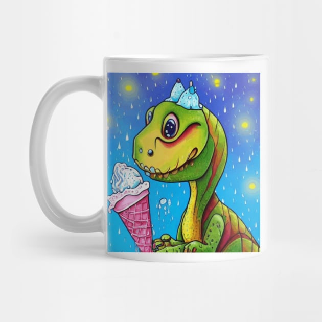 happy dinosaur love ice cream by jaml-12